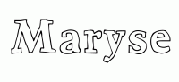 Dessin a colorier du prenom Maryse