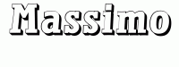 Dessin a colorier du prenom Massimo