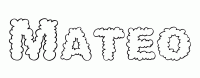 Dessin a colorier du prenom Mateo