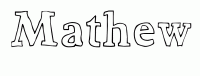 Dessin a colorier du prenom Mathew