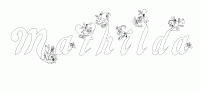Dessin a colorier du prenom Mathilda