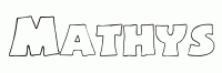 Dessin a colorier du prenom Mathys