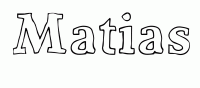Dessin a colorier du prenom Matias