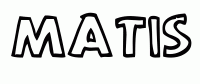 Dessin a colorier du prenom Matis