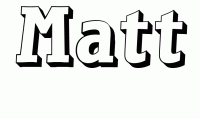 Dessin a colorier du prenom Matt