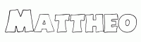 Dessin a colorier du prenom Mattheo