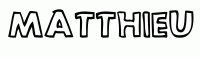 Dessin a colorier du prenom Matthieu
