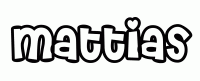 Dessin a colorier du prenom Mattias