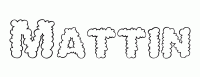 Dessin a colorier du prenom Mattin