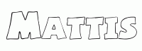Dessin a colorier du prenom Mattis
