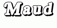 Dessin a colorier du prenom Maud