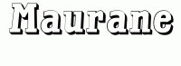 Dessin a colorier du prenom Maurane