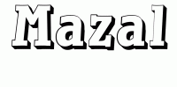 Dessin a colorier du prenom Mazal