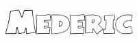 Dessin a colorier du prenom Mederic