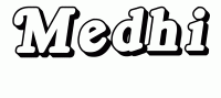 Dessin a colorier du prenom Medhi