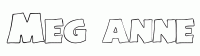 Dessin a colorier du prenom Meg-anne