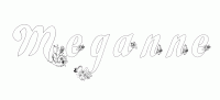 Dessin a colorier du prenom Meganne