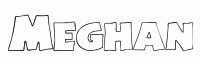 Dessin a colorier du prenom Meghan