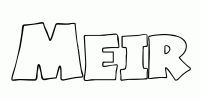 Dessin a colorier du prenom Meir