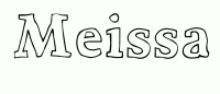 Dessin a colorier du prenom Meissa