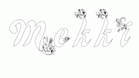 Dessin a colorier du prenom Mekki