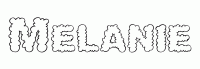 Dessin a colorier du prenom Melanie
