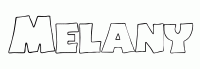 Dessin a colorier du prenom Melany