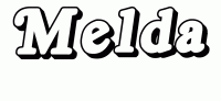 Dessin a colorier du prenom Melda