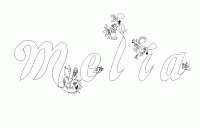Dessin a colorier du prenom Melia