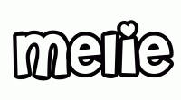 Dessin a colorier du prenom Melie