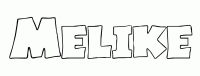 Dessin a colorier du prenom Melike