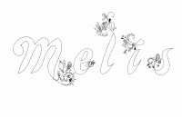Dessin a colorier du prenom Melis