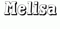 Dessin a colorier du prenom Melisa
