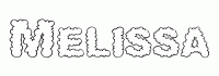 Dessin a colorier du prenom Melissa