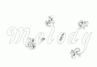Dessin a colorier du prenom Melody