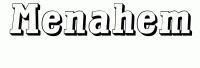 Dessin a colorier du prenom Menahem