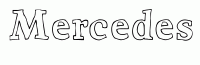 Dessin a colorier du prenom Mercedes