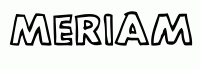 Dessin a colorier du prenom Meriam