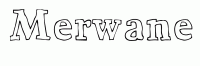 Dessin a colorier du prenom Merwane