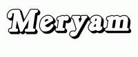 Dessin a colorier du prenom Meryam