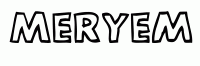 Dessin a colorier du prenom Meryem