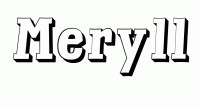 Dessin a colorier du prenom Meryll