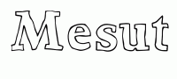 Dessin a colorier du prenom Mesut