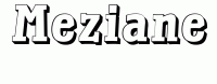 Dessin a colorier du prenom Meziane