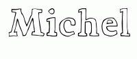 Dessin a colorier du prenom Michel