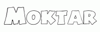 Dessin a colorier du prenom Moktar