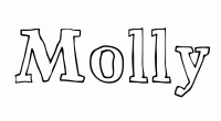 Dessin a colorier du prenom Molly