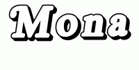 Dessin a colorier du prenom Mona