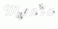 Dessin a colorier du prenom Monia