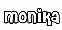 Dessin a colorier du prenom Monika